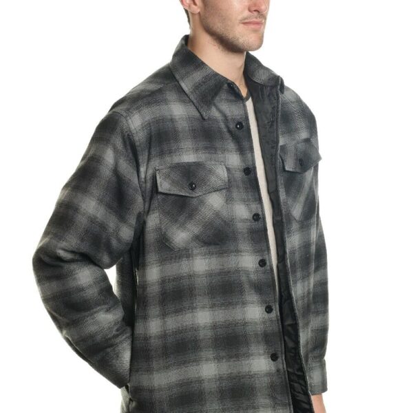 YAGO Men's Plaid Flannel Button Down Casual Shirt Jacket Gray/J4 (S-5XL)