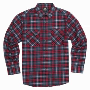 YAGO Men's Casual Plaid Flannel Long Sleeve Button Down Shirt Multi/5J (S-5XL)