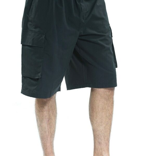 Alternative view of YAGO Men's Elastic Waist Drawstring Relaxed Fit Plaid Cargo Shorts S-5XL I1