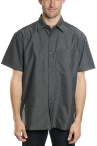 YAGO Men's Casual Plaid Short Sleeve Woven Button Down Shirt Black I3