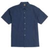 YAGO Men's Casual Plaid Short Sleeve Woven Button Down Shirt Navy Blue I2