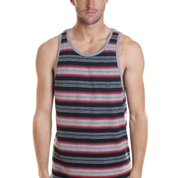 YAGO Men's Casual Striped Tank Top Shirt for Indoor & Outdoor (Multiple Colors)